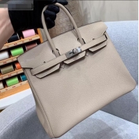 Charming Hermes Birkin 25cm Bag in Original Togo Leather H091418 Pale Gray