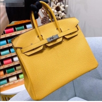 Discount Hermes Birkin 25cm Bag in Original Togo Leather H091418 Yellow