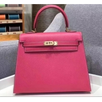 Low Cost Hermes Kelly 25cm Bag in Original Epsom Leather H091420 Fuchsia