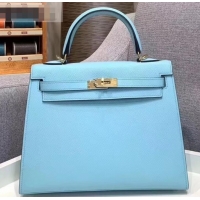 New Fashion Hermes Kelly 25cm Bag in Original Epsom Leather H091420 Macaron Blue