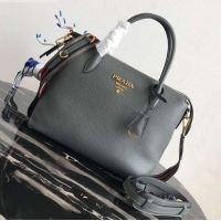 Low Price PRADA Calf leather TOTE bag 1BA157 gray