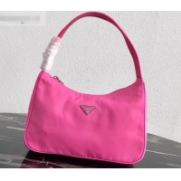 Sumptuous Prada Nylon Hobo Bag MV515 Pink 2019