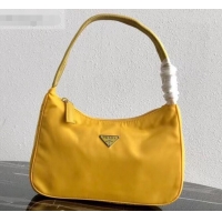 Stylish Prada Nylon Hobo Bag MV515 Yellow 2019