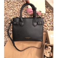 Unique Promotional BurBerry Leather Tote Bag 5560 Black