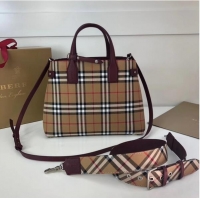 Grade Discount BURBERRY Medium Banner tote bag 3835 Burgundy