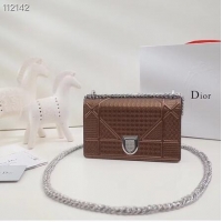 Discount Fashion Dior DIORAMA leather Chain bag S0328 bronze