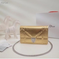 Luxury Classic Dior DIORAMA leather Chain bag S0328 gold