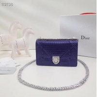 Best Price Dior DIORAMA leather Chain bag S0328 blue