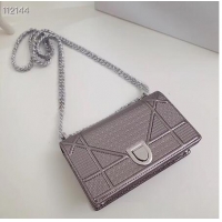 Buy Original Dior DIORAMA leather Chain bag S0328 Silver grey