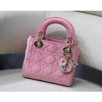 Top Quality MINI LADY DIOR Velvet BAG M424 Pink