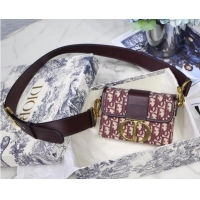 Low Price Dior 30 MONTAIGNE JACQUARD CANVAS BOX BAG M928 burgundy