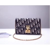 Cheapest Discount Dior DIORAMA leather Chain bag S2012 blue