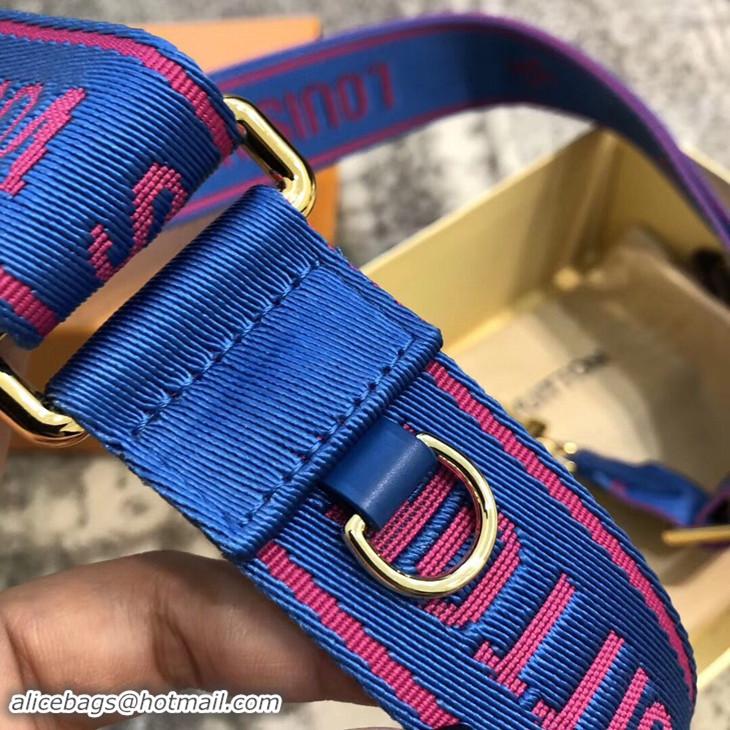 New Design Louis Vuitton Bandoulière Strap J02473 Bleu/Magenta