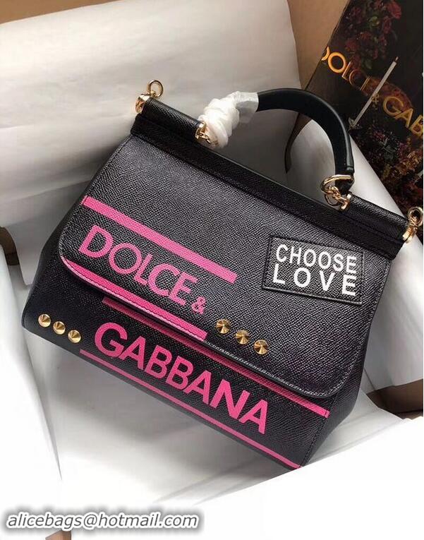 Famous Brand Dolce & Gabbana SICILY Bag Calfskin Leather 4136-12