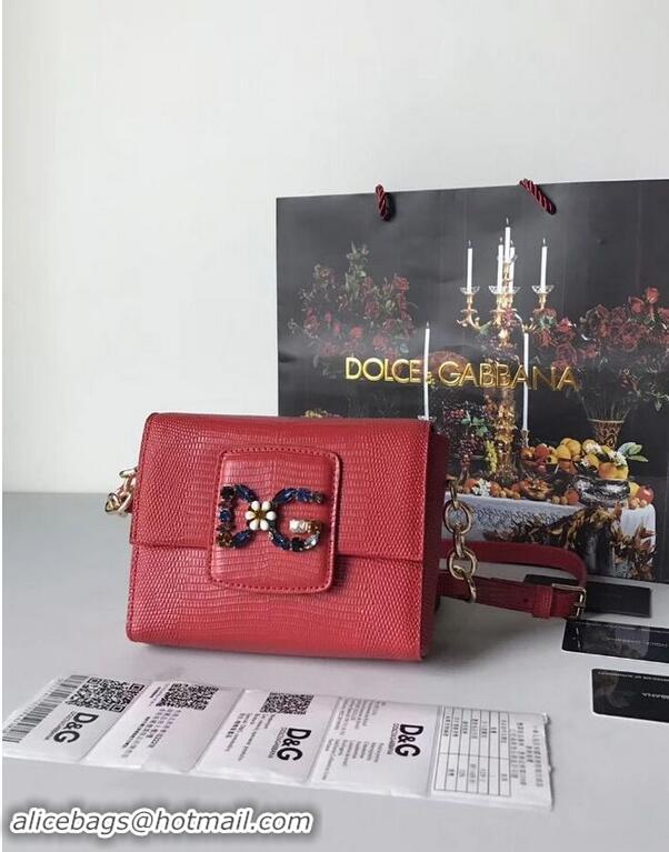 Top Grade Dolce & Gabbana Calfskin Leather shoulder bag 5568 red