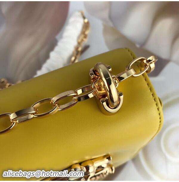 Lowest Price Dolce & Gabbana Original Leather Shoulder Bag BB6315 Yellow