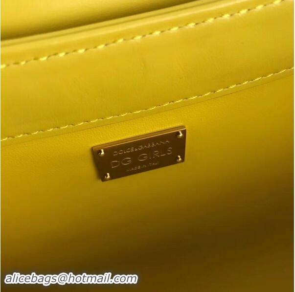 Lowest Price Dolce & Gabbana Original Leather Shoulder Bag BB6315 Yellow