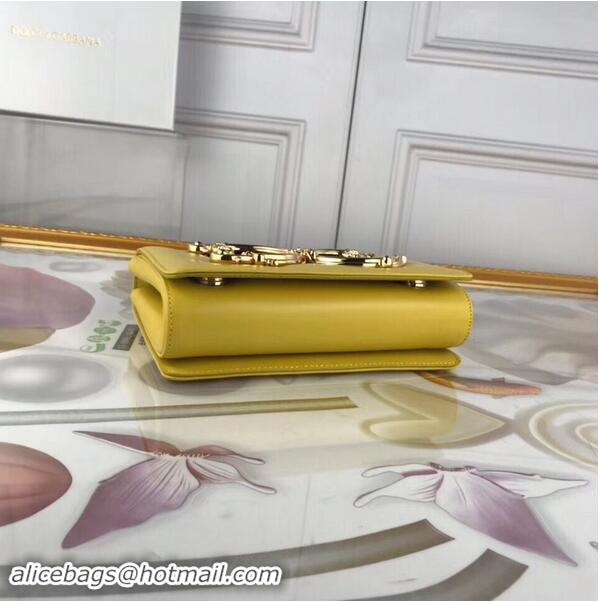 Lowest Price Dolce & Gabbana Original Leather Shoulder Bag BB6315 Yellow