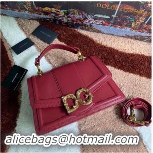 Buy Discount Dolce & Gabbana Origianl Leather Bag DG8634 Wine Red