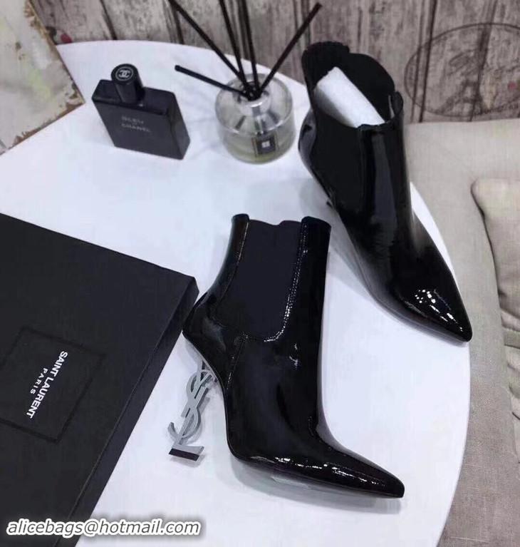 New Fashion Yves Saint Laurent Leather Boots Y12302 Black