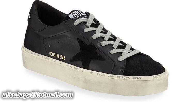 GOLDEN GOOSE DELUXE BRAND Hi Star Tonal Lace-up Sneakers GGDB896 Black