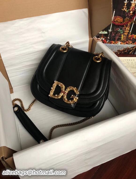 New Design Dolce & Gabbana Origianl Leather Bag 4917 Black&Green