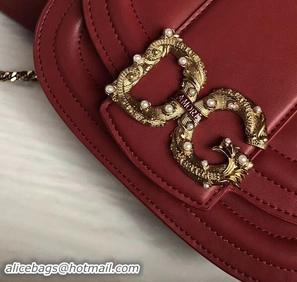 Affordable Price Dolce & Gabbana Origianl Leather Bag 4917 Red&Green