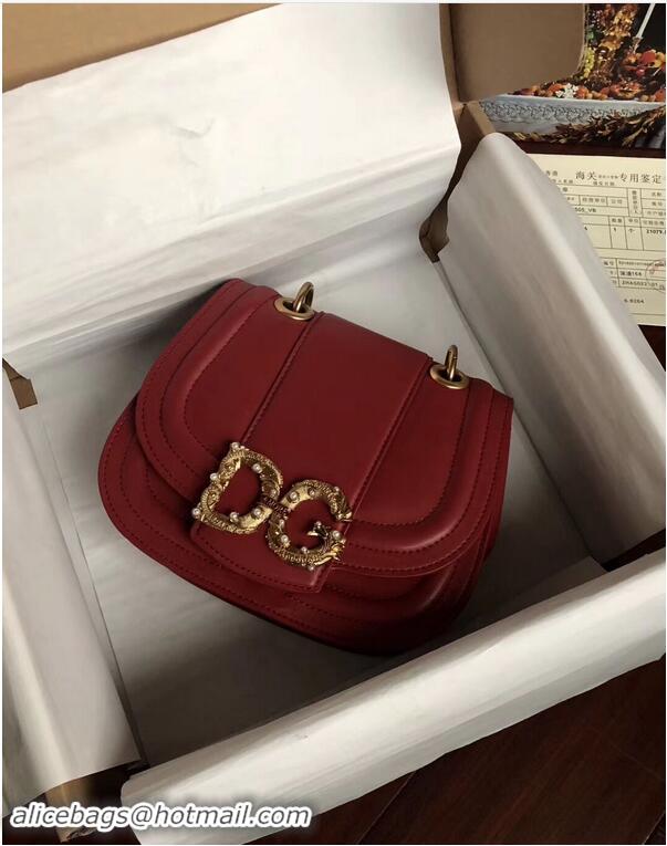 Affordable Price Dolce & Gabbana Origianl Leather Bag 4917 Red&Green