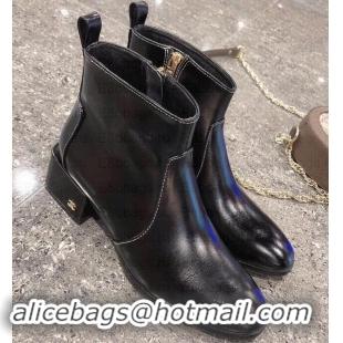 Classic Specials Chanel Waxy Calfskin Ankle Boots CH253811 Black 2019