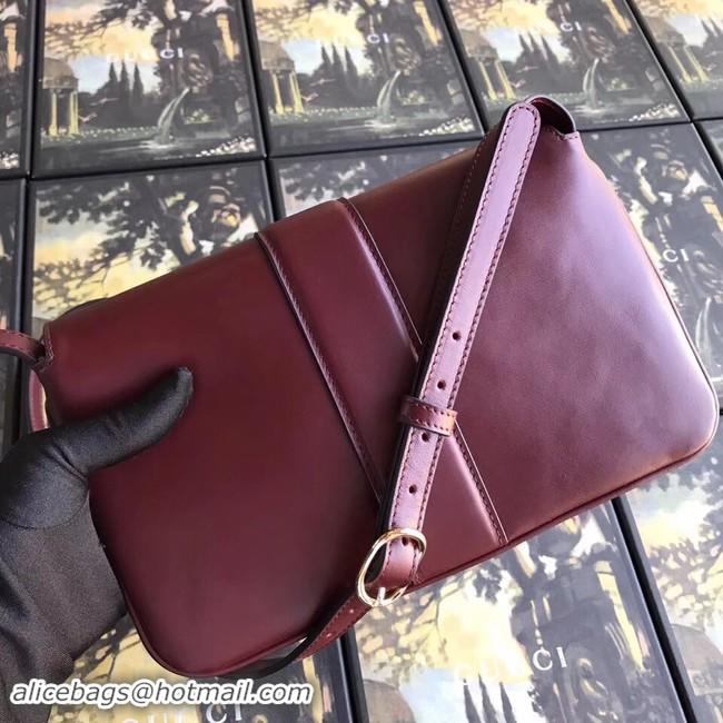 New Fashion Gucci Arli Small Shoulder Bag 550129 Burgundy