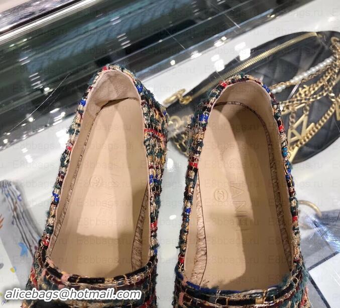 Grade Quality Chanel Tweed and Grosgrain Espadrilles G29762 Black/Multicolor 2019