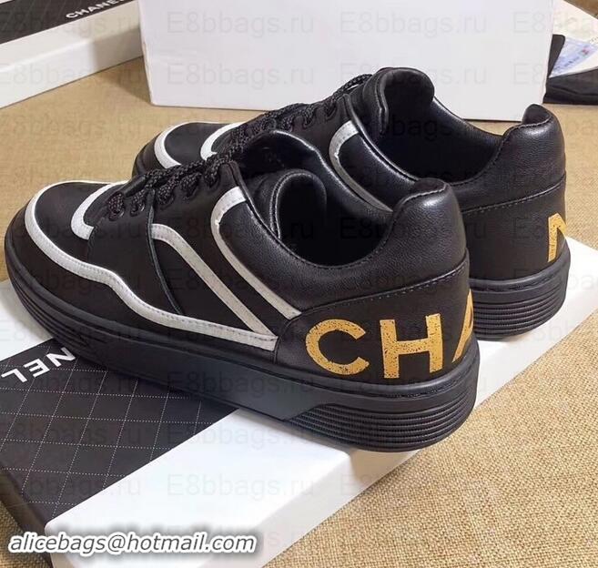 Unique Style Chanel Logo Sneakers G35063 Black 2019