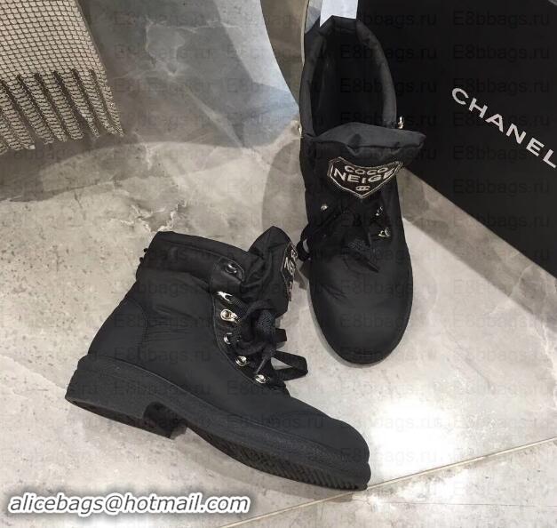  Luxury Hot Chanel Coco Neige Ankle Boots G35243 Black 2019