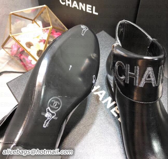 Best Luxury Chanel Heel 1.5cm Lambskin and Grosgrain Ankle Boots G35167 Black 2019