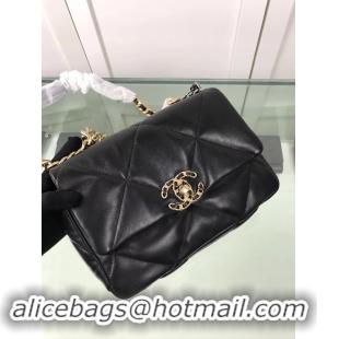 Top Quality Chanel 19 Small Leather Flap Bag AS1160 Black 2019