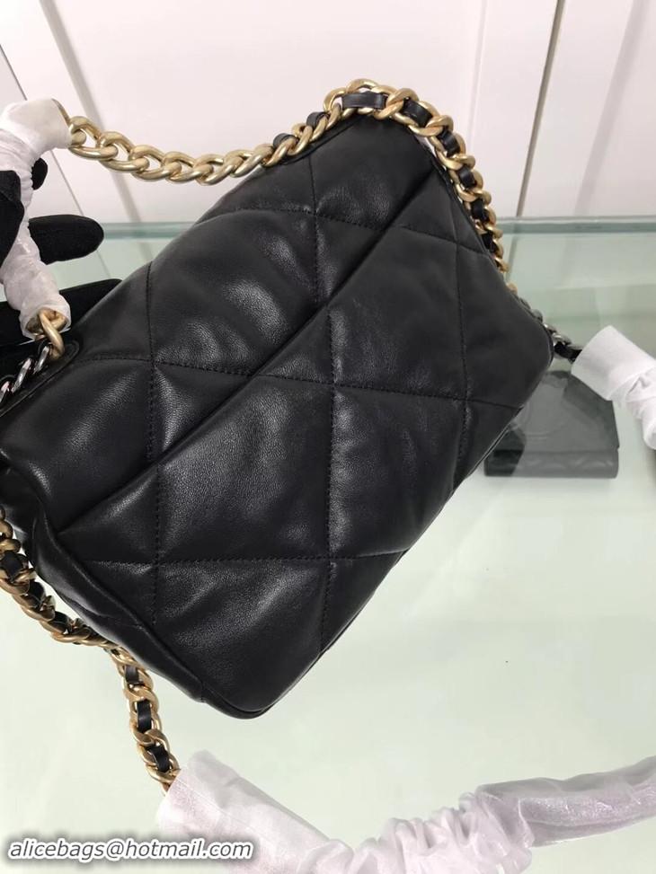 Top Quality Chanel 19 Small Leather Flap Bag AS1160 Black 2019