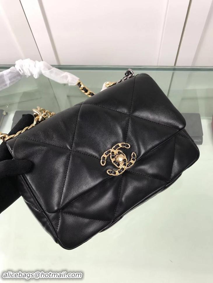 Top Quality Chanel 19 Small Leather Flap Bag AS1160 Black 2019