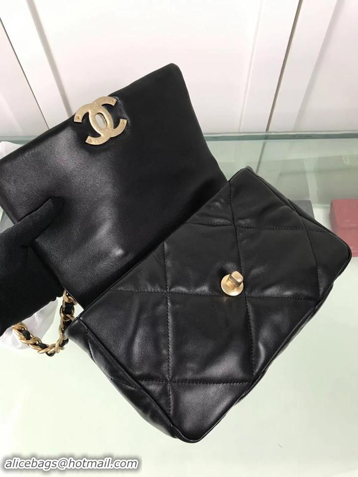 Top Quality Chanel 19 Small Leather Flap Bag AS1160 Black 2019