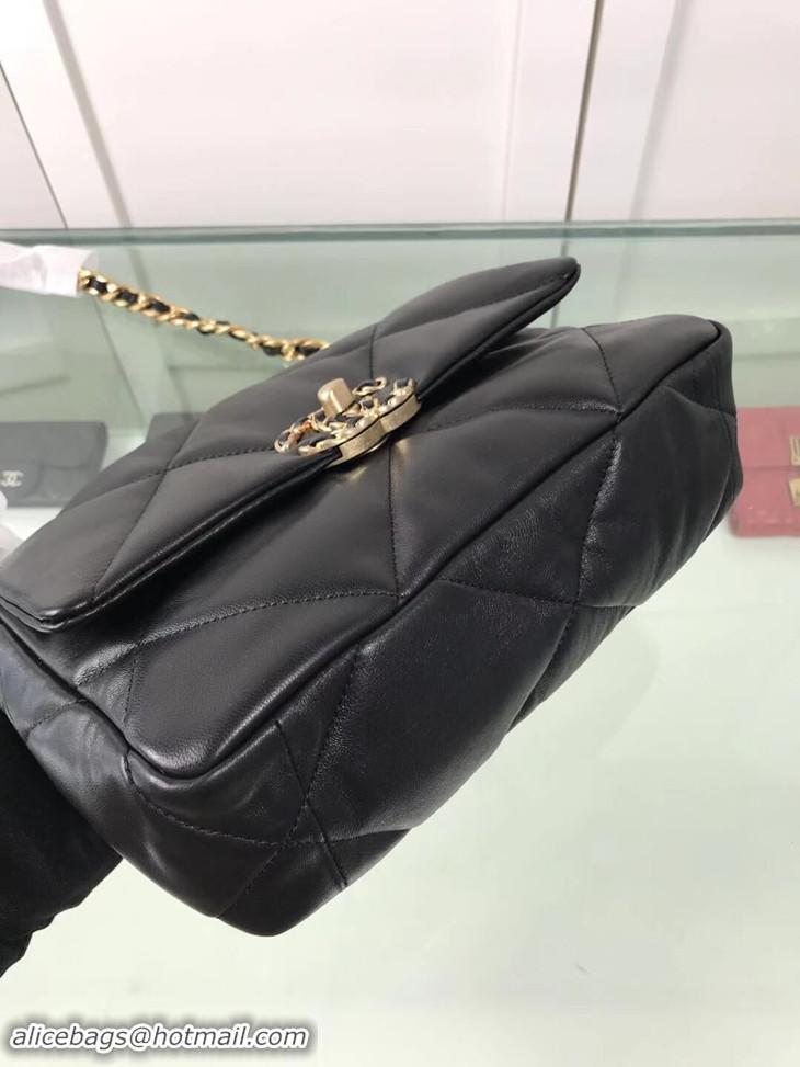 Top Quality Chanel 19 Small Leather Flap Bag AS1160 Black 2019