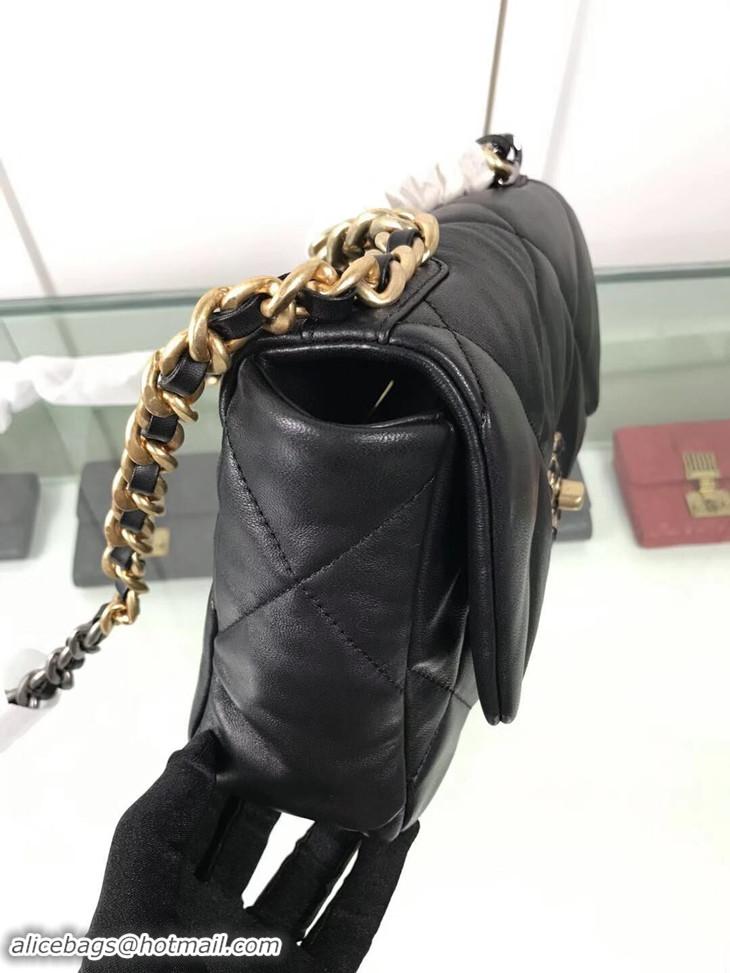 Top Quality Chanel 19 Small Leather Flap Bag AS1160 Black 2019