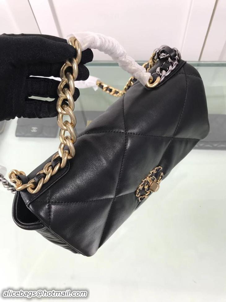 Top Quality Chanel 19 Small Leather Flap Bag AS1160 Black 2019