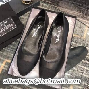 Buy Luxury Chanel Heel 4cm Lambskin/Grosgrain Pumps G34906 Black 2019