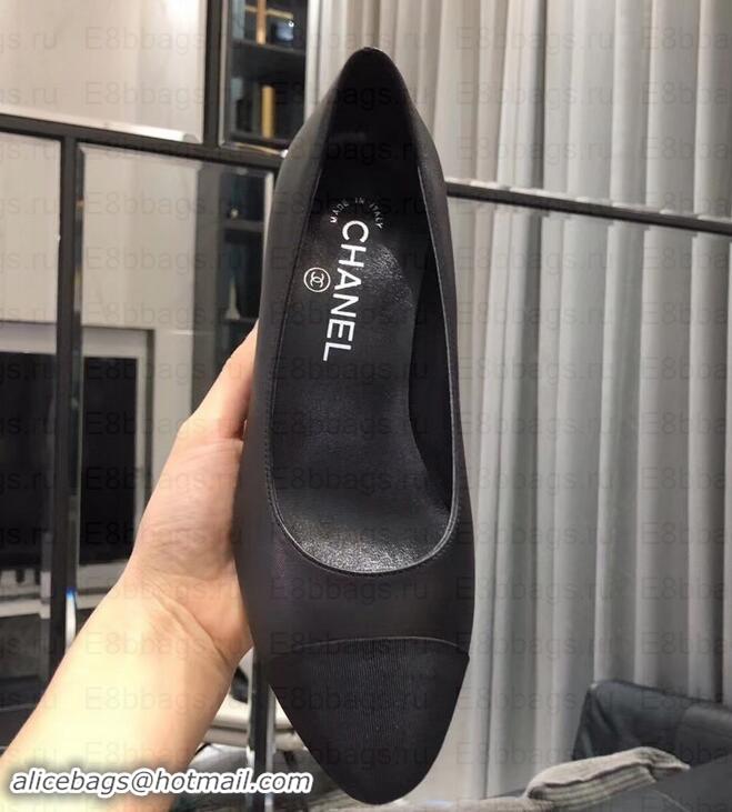 Buy Luxury Chanel Heel 4cm Lambskin/Grosgrain Pumps G34906 Black 2019