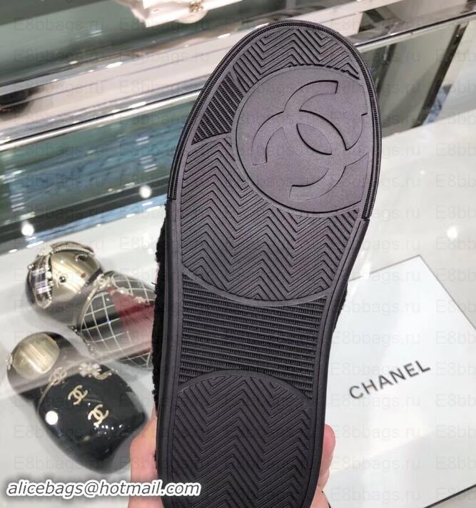 Pretty Style Chanel Logo Shearling and Suede Calfskin Sneakers G35195 Black/Burgundy/Gray/Pink 2019