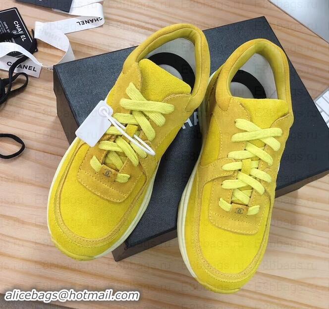 Good Quality Chanel CC Logo Leather Sneakers G34360 02