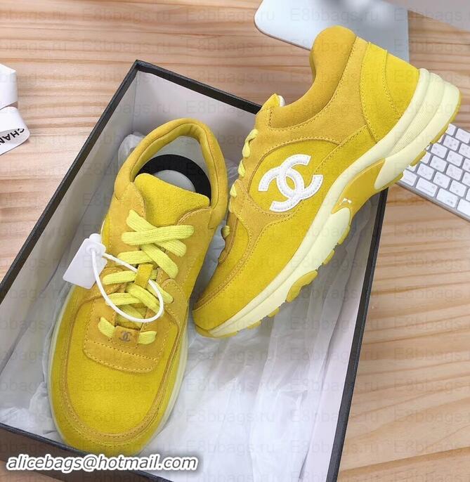 Good Quality Chanel CC Logo Leather Sneakers G34360 02