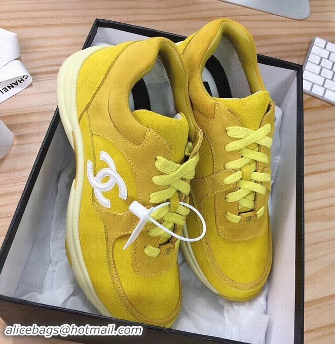 Good Quality Chanel CC Logo Leather Sneakers G34360 02