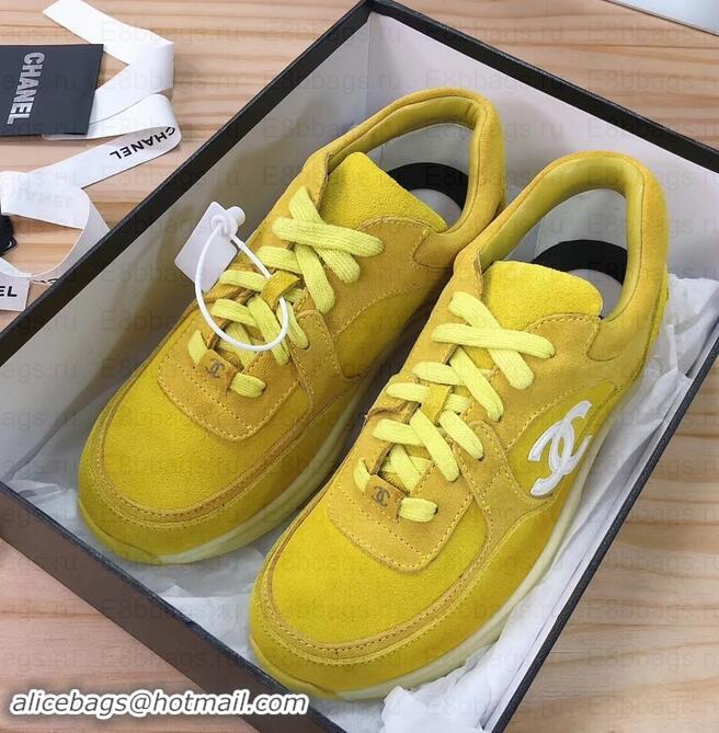 Good Quality Chanel CC Logo Leather Sneakers G34360 02