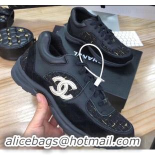 Lowest Cost Chanel CC Logo Leather Sneakers G34360 06