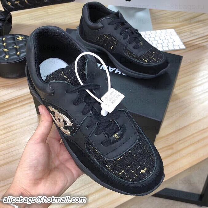 Lowest Cost Chanel CC Logo Leather Sneakers G34360 06